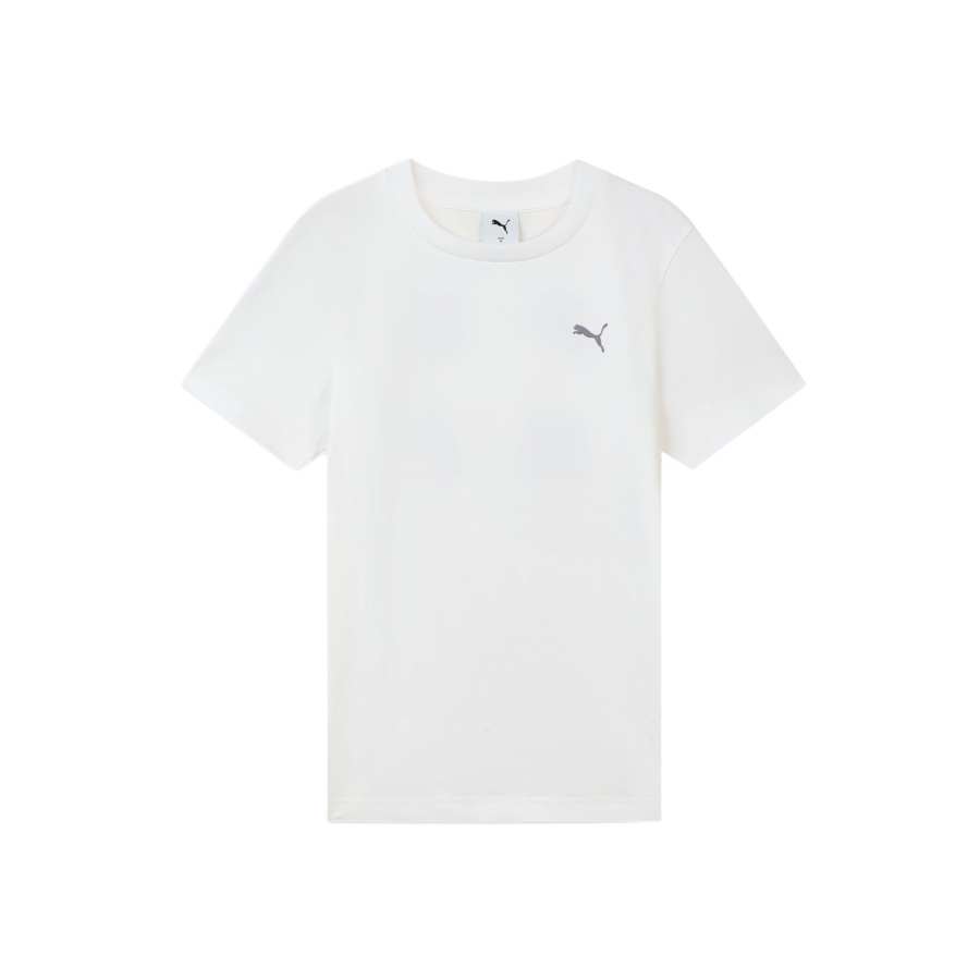 PUMA Graphic T Shirts Women's White 02 Crew Neck Moderate
