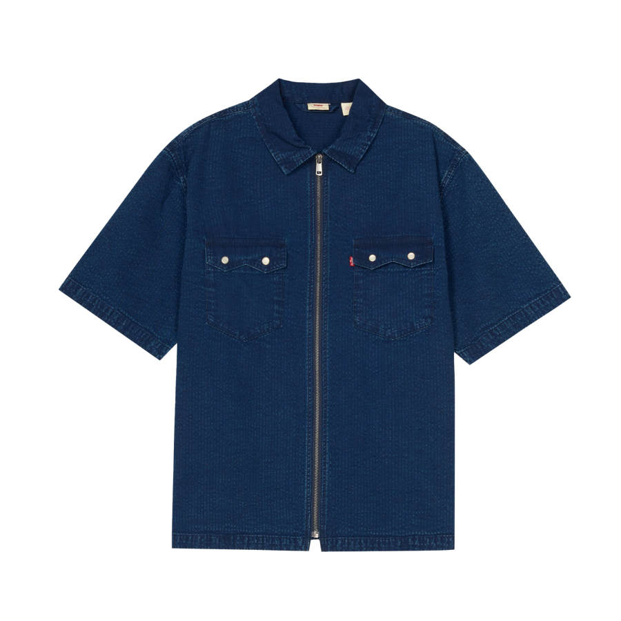 Levis Levis Shirts Unisex Dark Blue Lapel Moderate
