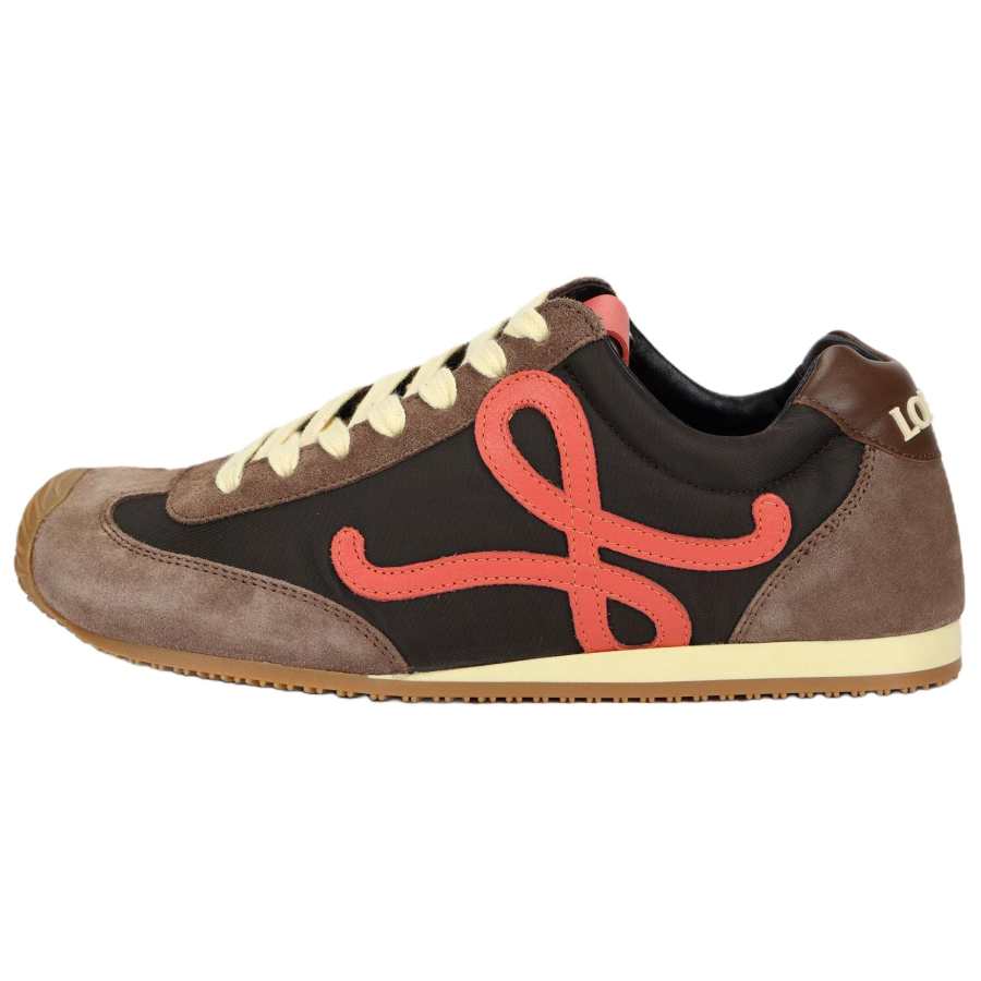 LOEWE Ballet Runner 2.0 Low top Casual Shoes Women's Chocolate/Coral/Yellow