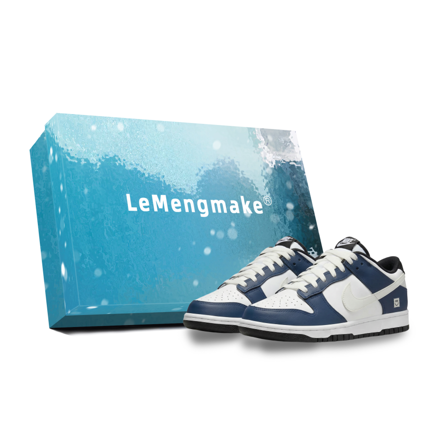 Nike Nike Dunk Lemon Joy Abrasion Resistant Cushioning Low top Skateboard Shoes Men's Blue White