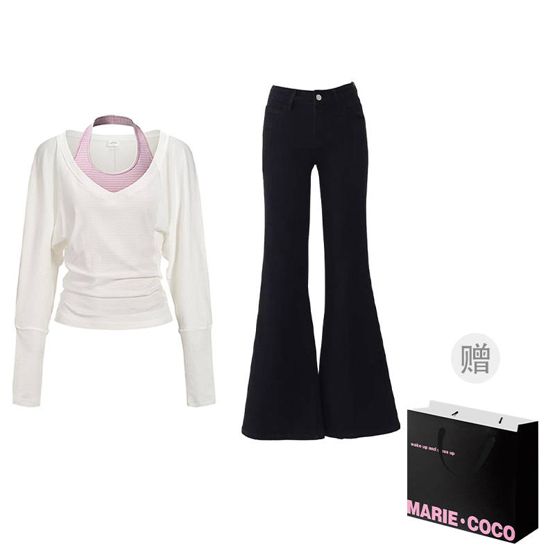 MARIE·COCO Casual Suits Women's V Neck Moderate
