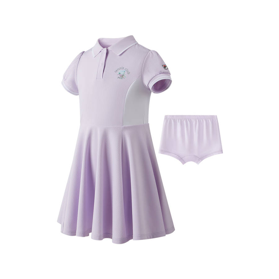 FILA KIDS Knitted Fabric Dress PERFORMANCE FPH Stunning Purple Kids'