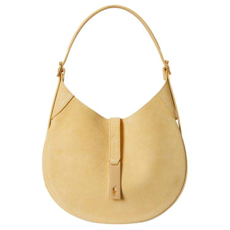 Polo Ralph Lauren Polo ID Nubuck Shoulder Bag Small Women's Lemon