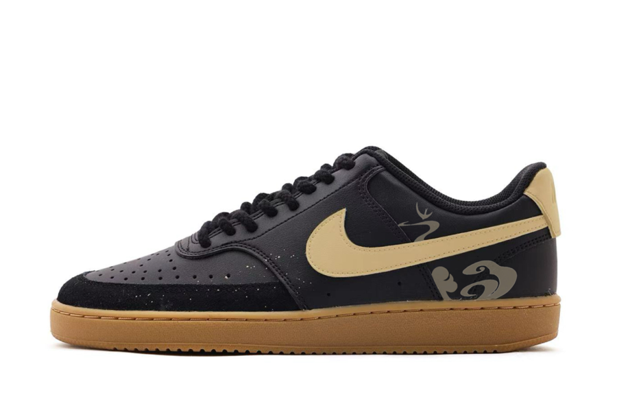 Nike Nike Court Vision Low top Skateboard Shoes Unisex Black Yellow