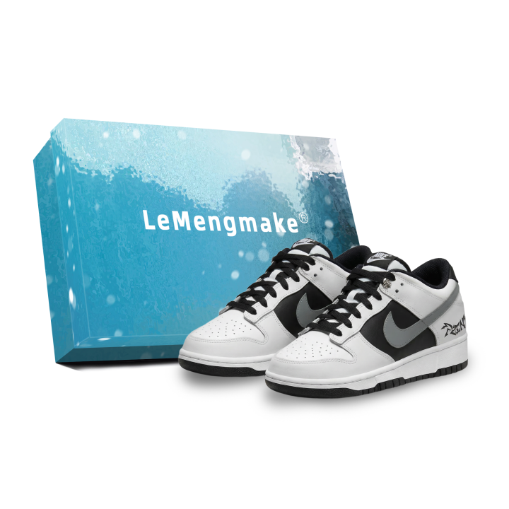 Nike Nike Dunk Lemon Joy Abrasion Resistant Cushioning Low top Skateboard Shoes Men's Black Gray