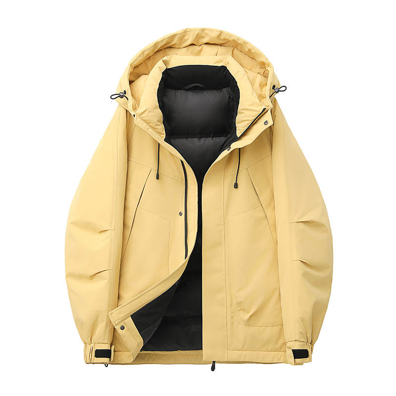 YALU Down Jackets Unisex Hooded Moderate Workwear