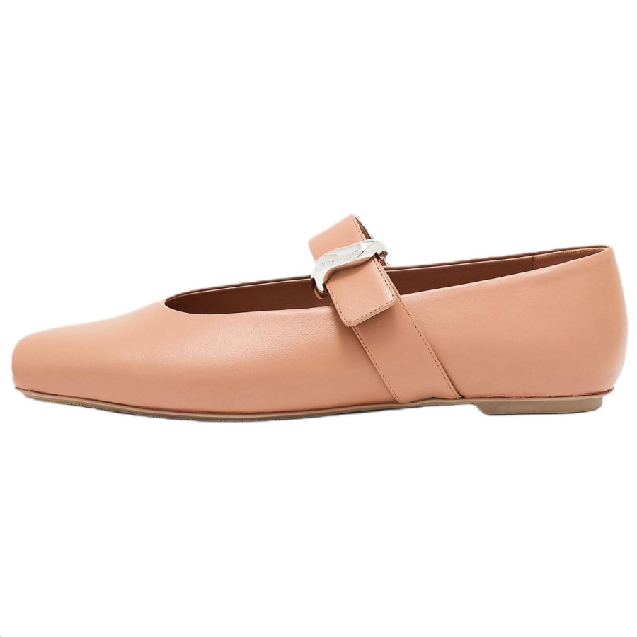 EMPORIO ARMANI Flat Mary Jane Shoes 1.3cm Women's Terracotta