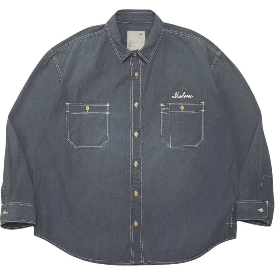 MADNESS MADNESS Shirts Men's Gray Lapel Moderate Other