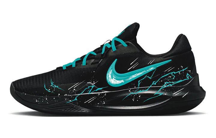Nike Nike Precision 6 Basketball Shoes Men's Low Top Black/Green