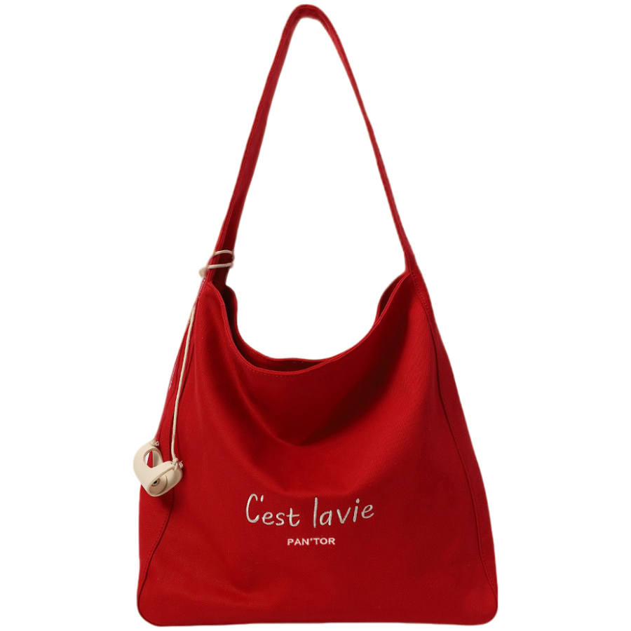 PAYOT PAYOT Canvas Neon Sweetheart Shoulder Bag Regular Cherry Red/Denim Blue/White