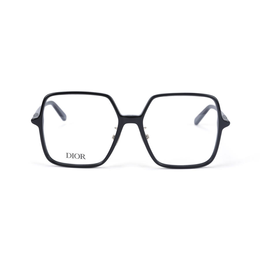 DIOR DIOR Acetate Irregular Shape Eyeglass Frames Unisex Black