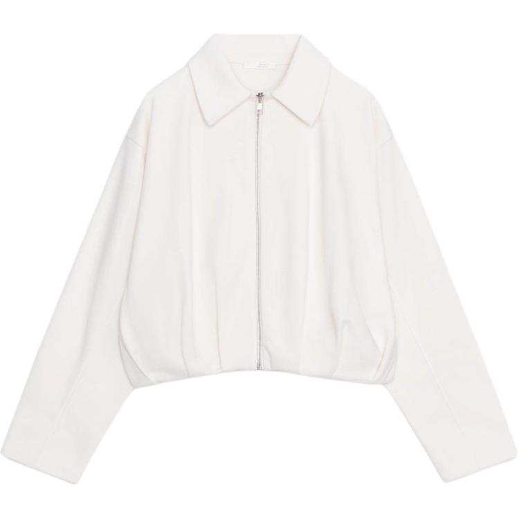 ZARA Jackets Women's White Lapel Moderate Pilot
