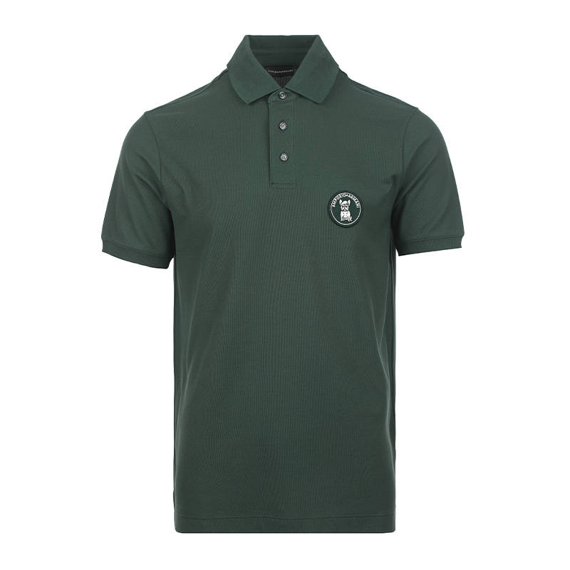 EMPORIO ARMANI SS26 Short Sleeved Polo Shirt Men's Dark Green