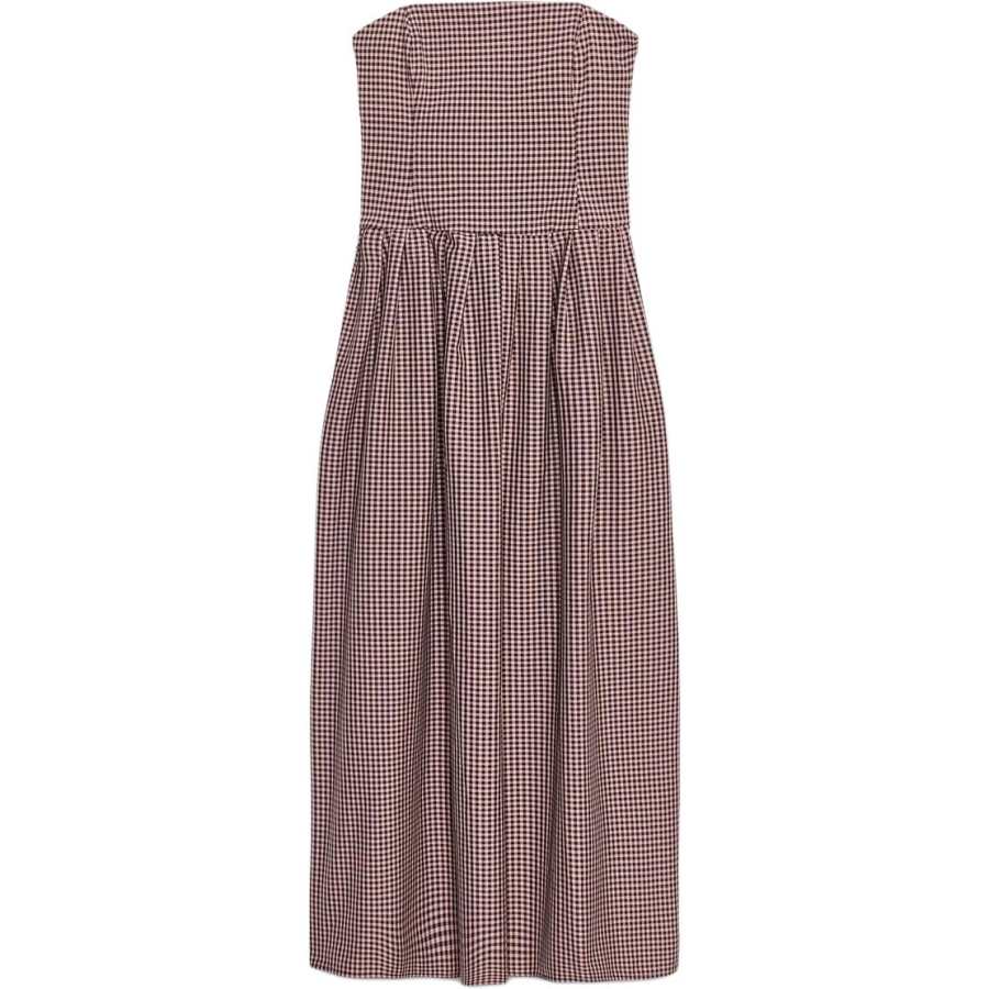 ZARA Sleeveless Dresses Women's Dark Pink Moderate Mid Length