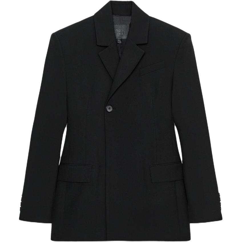 ZARA ZW Business Suits Women's Black Lapel Moderate