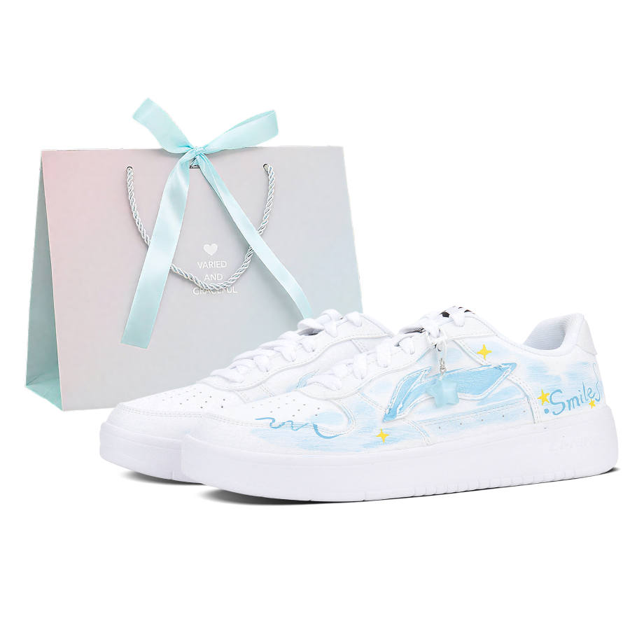Li-Ning Li Ning Floating Boat Abrasion Resistant Low top Skateboard Shoes Unisex Sky Blue