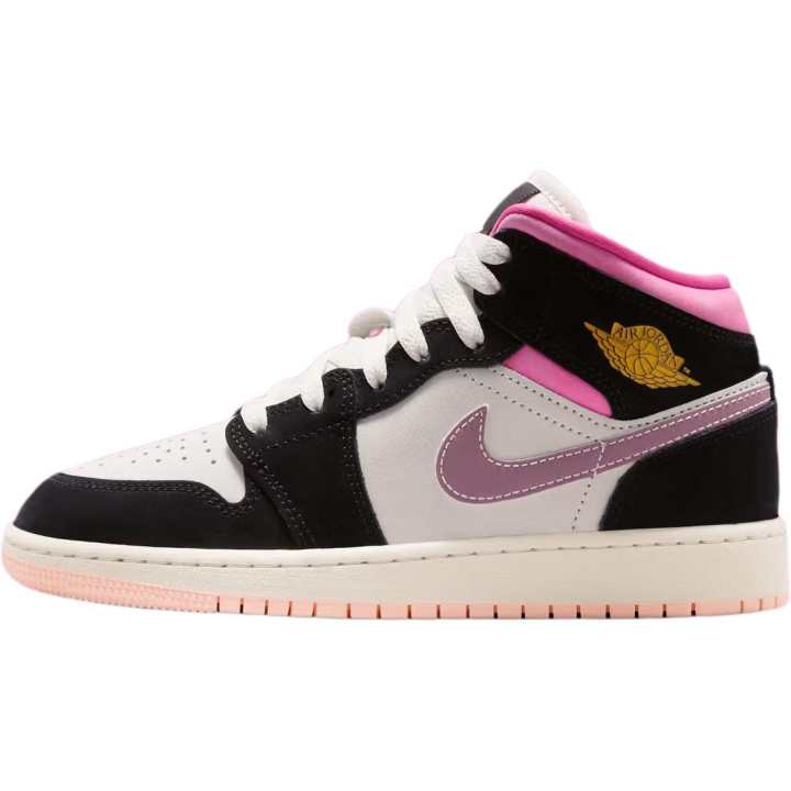 Jordan Jordan Air Jordan 1 Mid top Basketball Shoes White Black Unisex