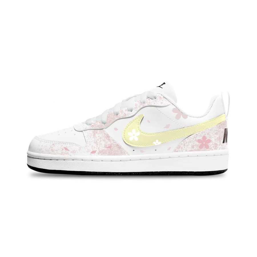 Nike Nike Court Borough Synthetic Leather Abrasion Resistant Low top Kids' Skateboarding Shoes Pink Unisex