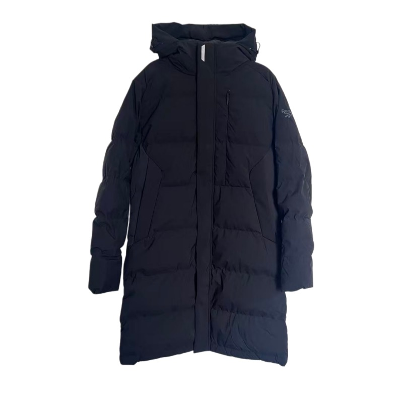 Reebok Reebok Down Jackets Men's Black Hooded Moderate Puffer Jacket
