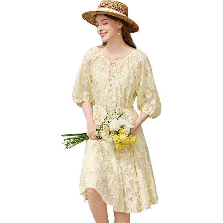 XIANGYING Short Sleeved Dress Women's