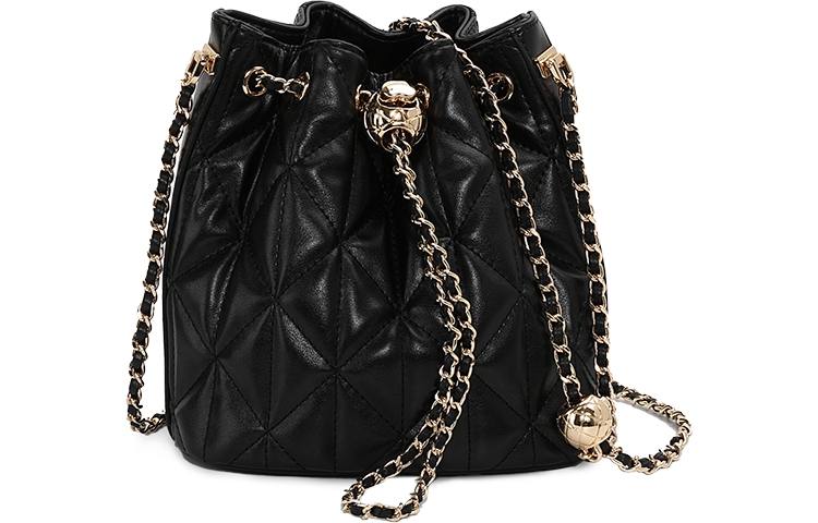 URBAN REVIVO Artificial Leather Crossbody Bags Regular Women's Black