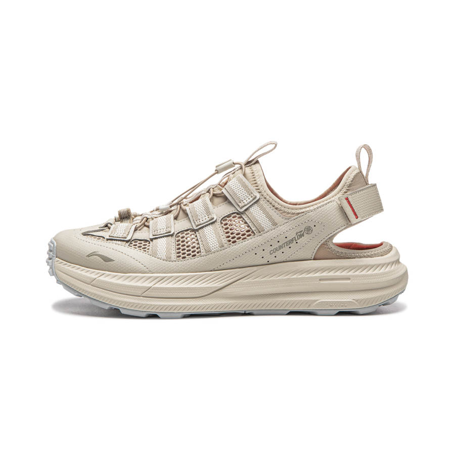 Li-Ning Li Ning Outdoor CF Tracing, Hongtong Textile, Synthetic Leather River Trekking Shoes Men's Oat Gray/Coastal Gray