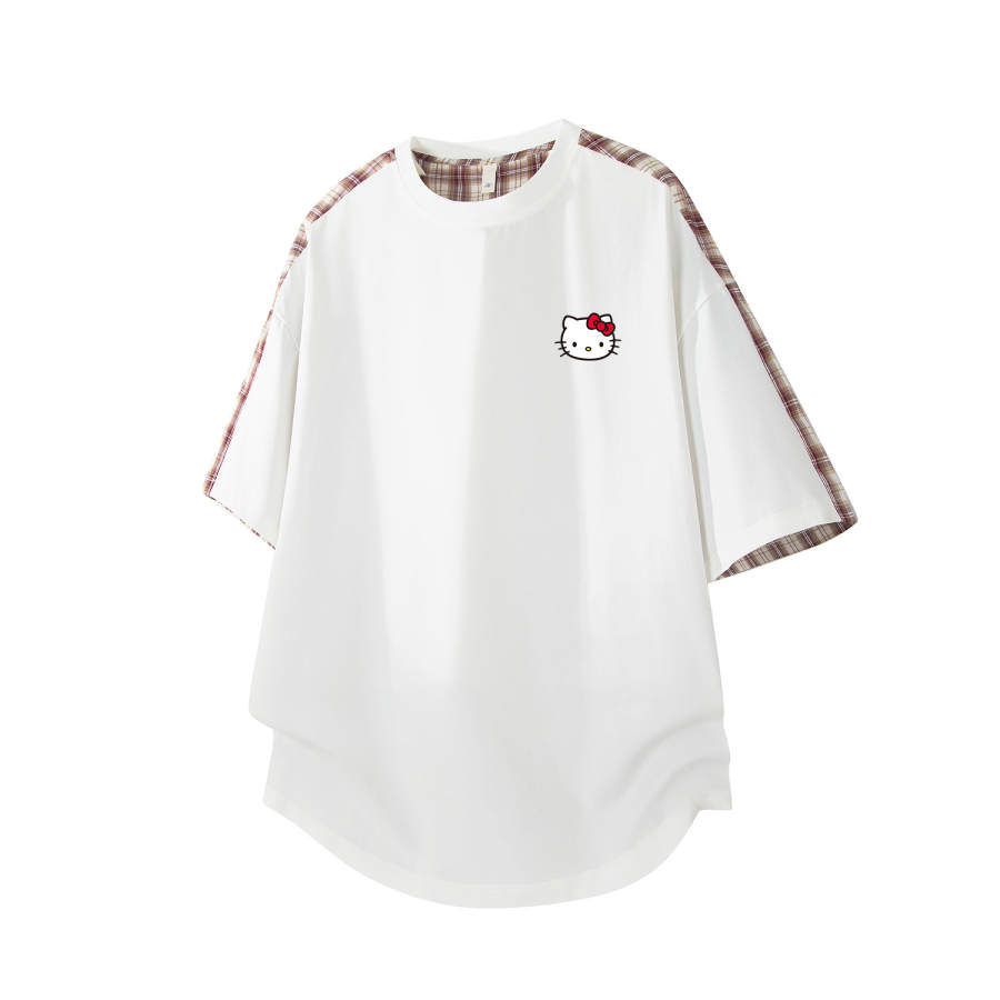 Sanrio Hello Kitty Drop Shoulder Sleeve T Shirt Women's