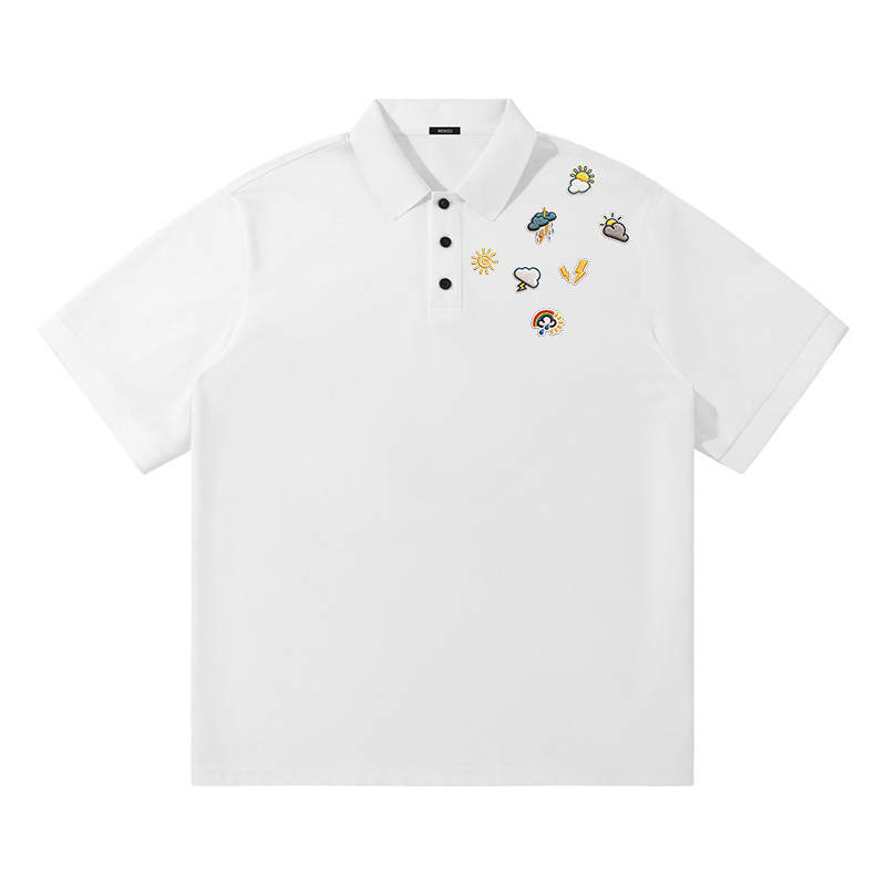 MINISO Polo Shirts Unisex Polo Collar Moderate Straight Fit