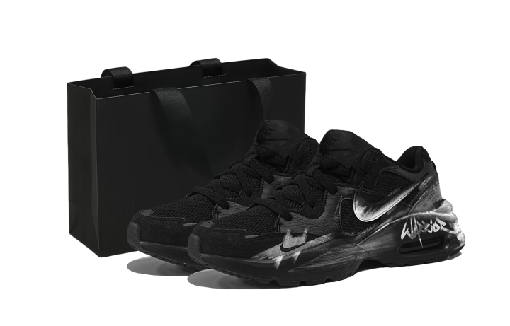 Nike Nike Air Max Fusion Abrasion Resistant Breathable Low top Running Shoes Men's Black White