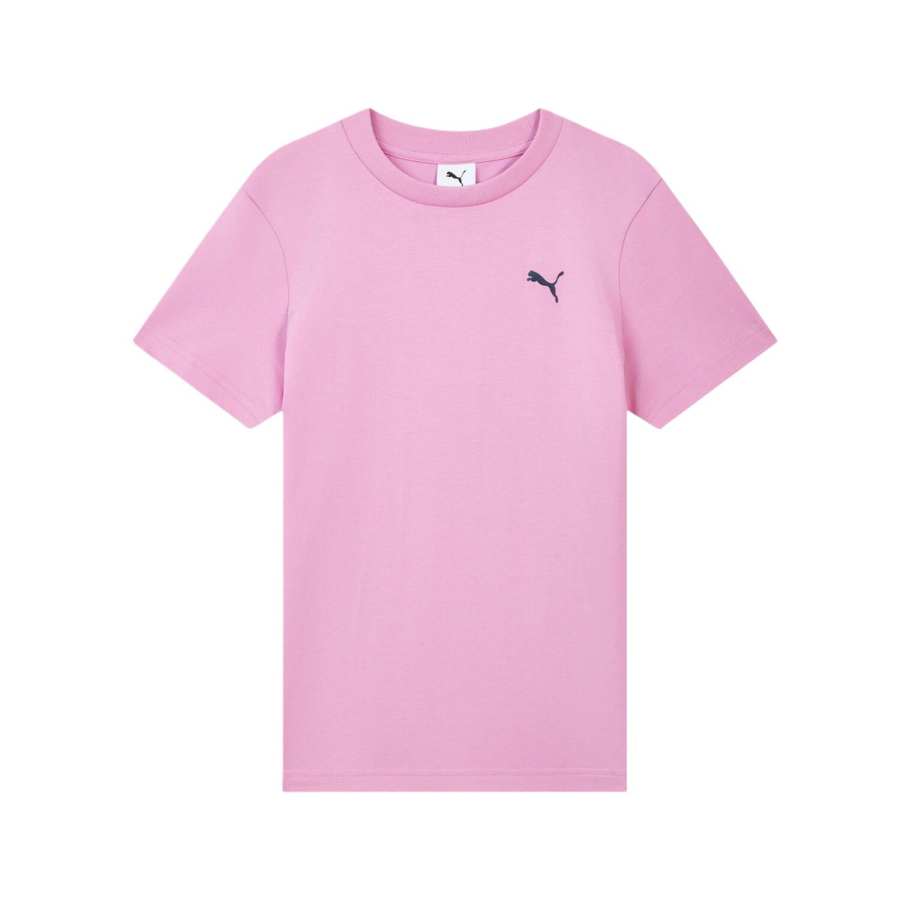 PUMA Graphic T Shirts Women's Light Pink 74 Crew Neck Moderate