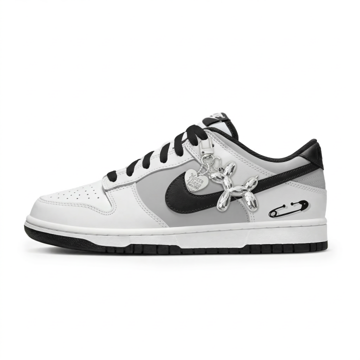 Nike Nike Dunk Lemon Joy Abrasion Resistant Cushioning Low top Skateboard Shoes Men's Black Gray
