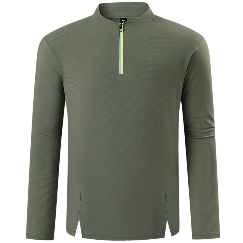 YALU T Shirts Men's Stand Collar Moderate