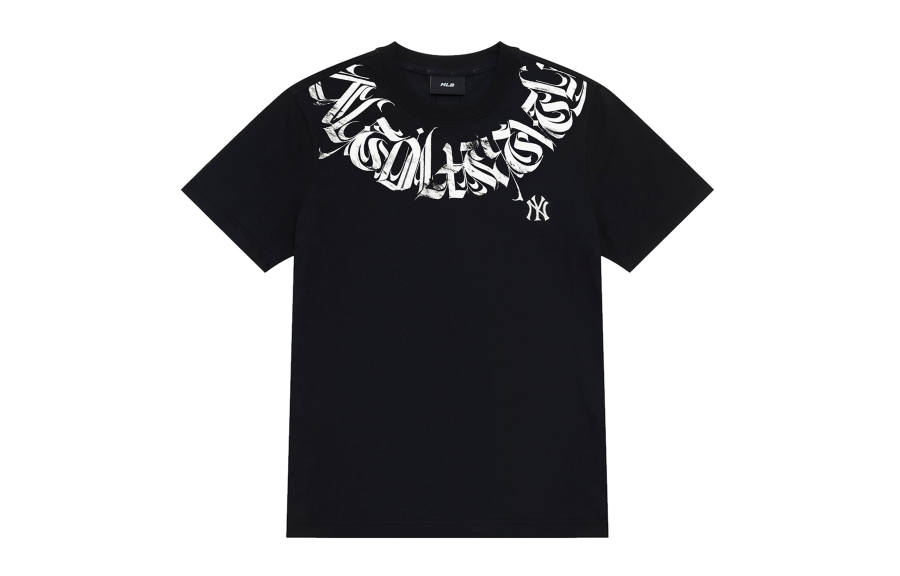 MLB T Shirts Unisex Black Crew Neck Moderate Straight Fit