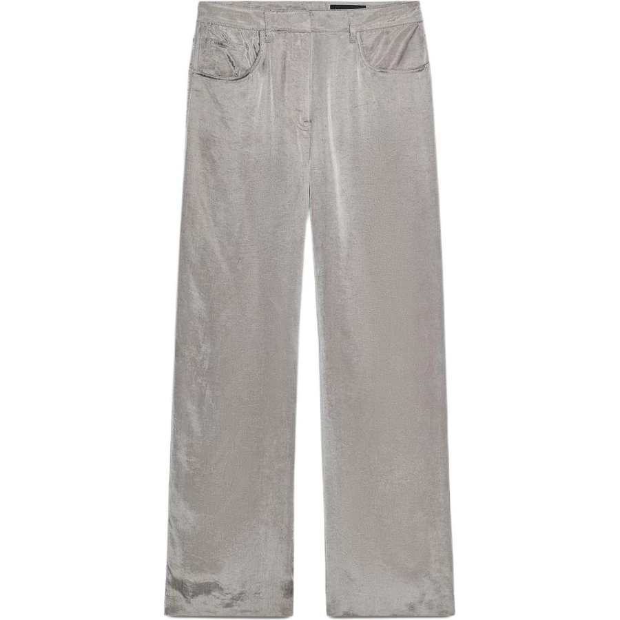 ZARA ZW Casual Pants Women's Light Gray Moderate Straight Fit Pants