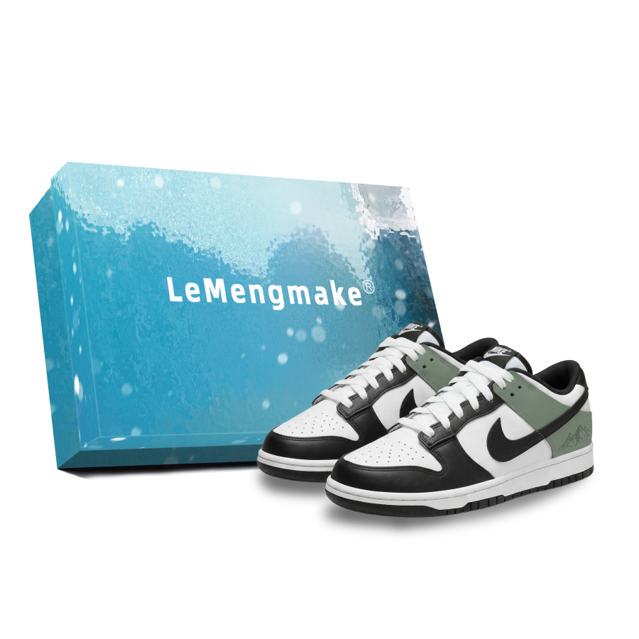 Nike Nike Dunk Lemon Joy Abrasion Resistant Cushioning Low top Skateboard Shoes Men's Black Green