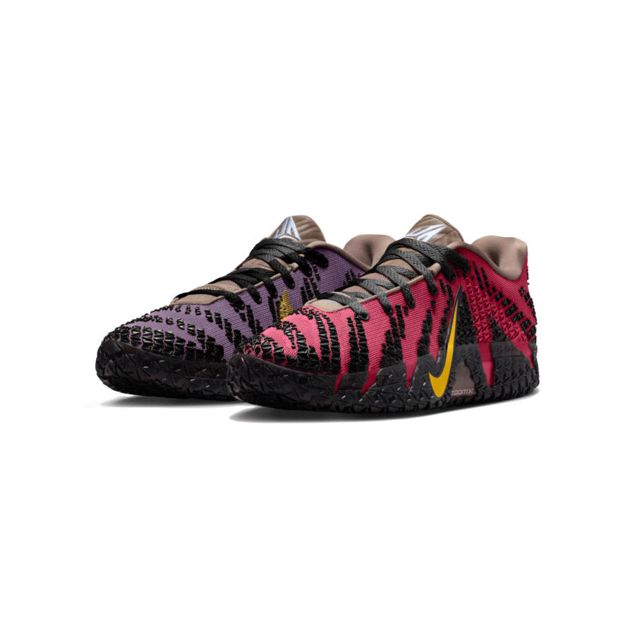 Nike Nike Ja Morant 3 Fiery Purple Electric Low top Basketball Shoes Men's Mismatched Color