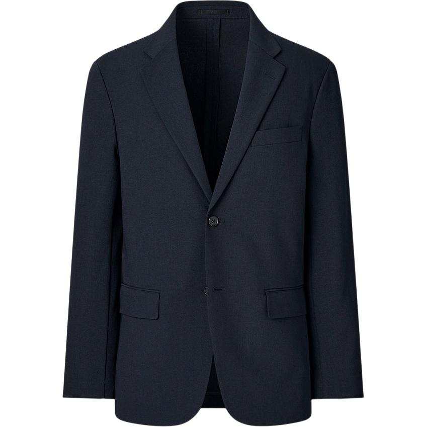 UNIQLO Business Suits Men's Navy Blue Notch Lapel Moderate