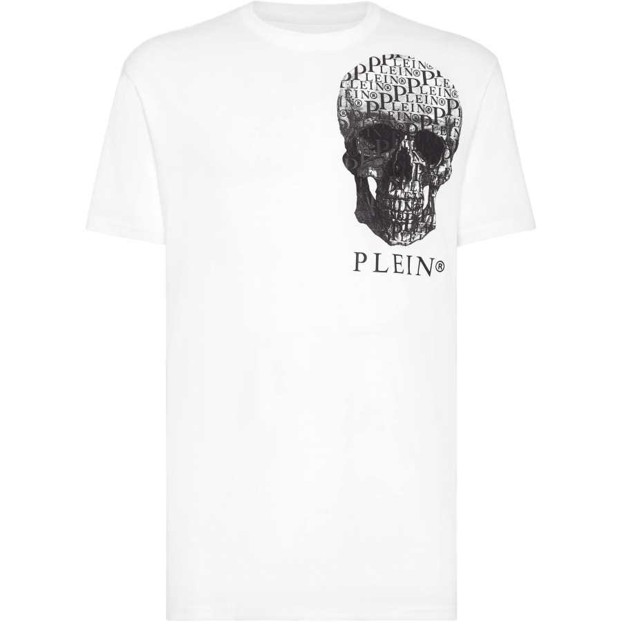 PHILIPP PLEIN T Shirts Unisex White Crew Neck Moderate