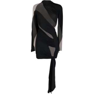 Mugler Sheer panelled Mini Dress