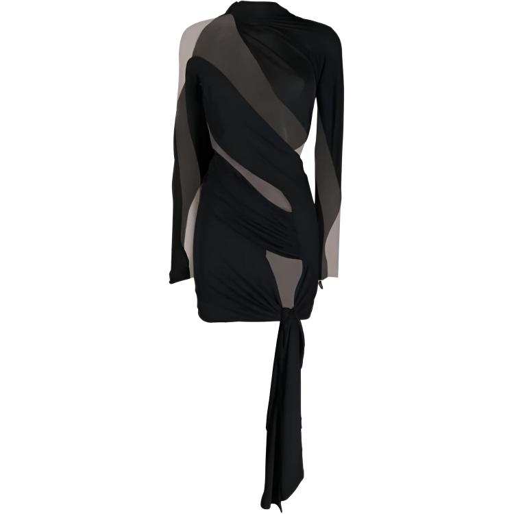 Mugler Mugler Sheer panelled Mini Dress