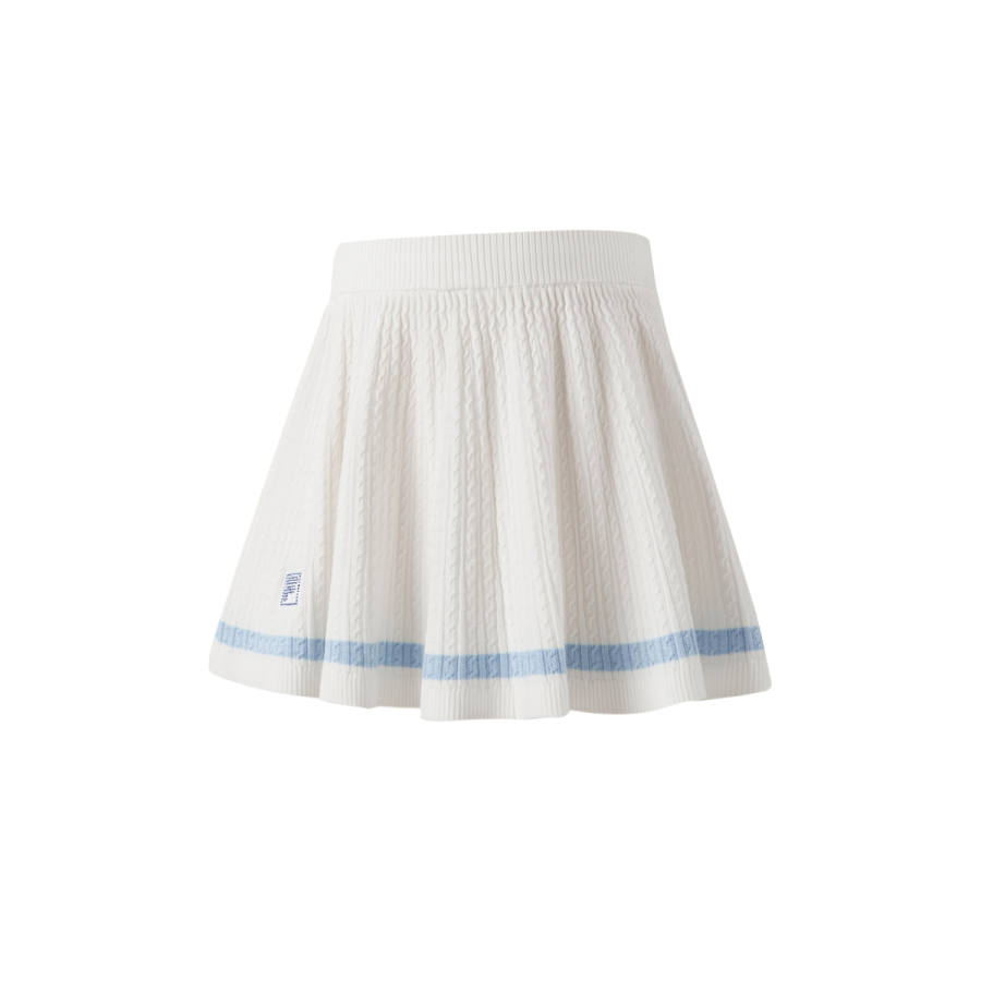 FILA KIDS Solid Color Stripes Moderate Skirt Summer Kids'