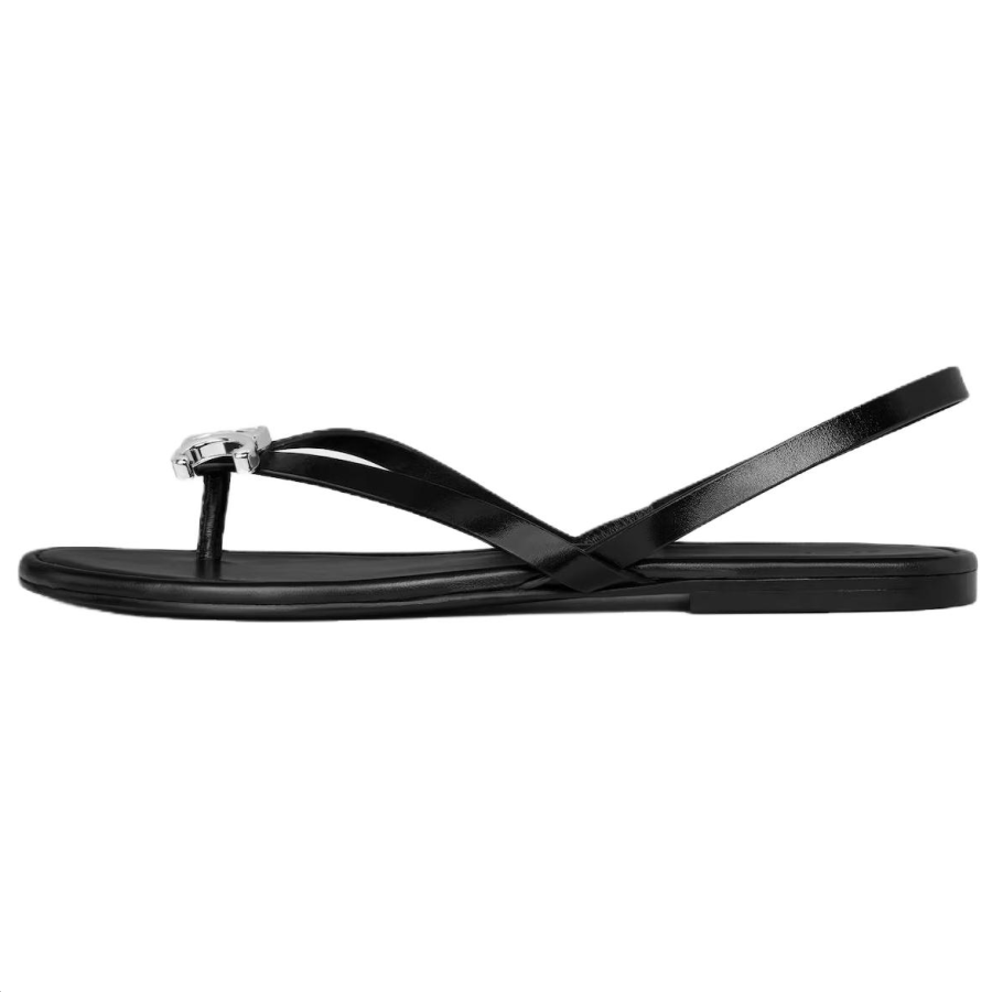 CELINE CELINE Biki One Strap Sandals 0.5cm Women's Black