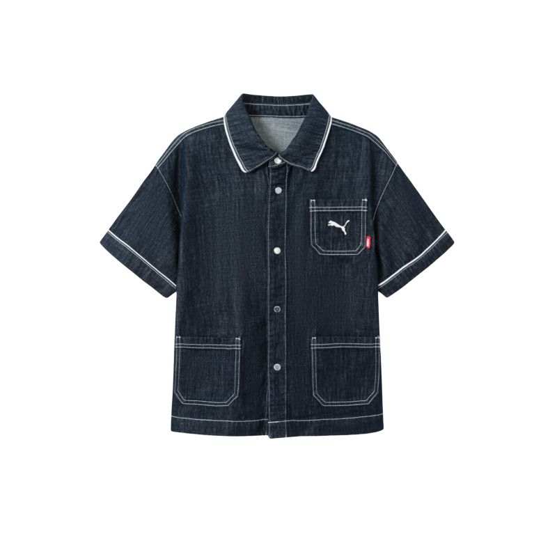 PUMA PUMA Kids' Denim Shirts Lapel Moderate