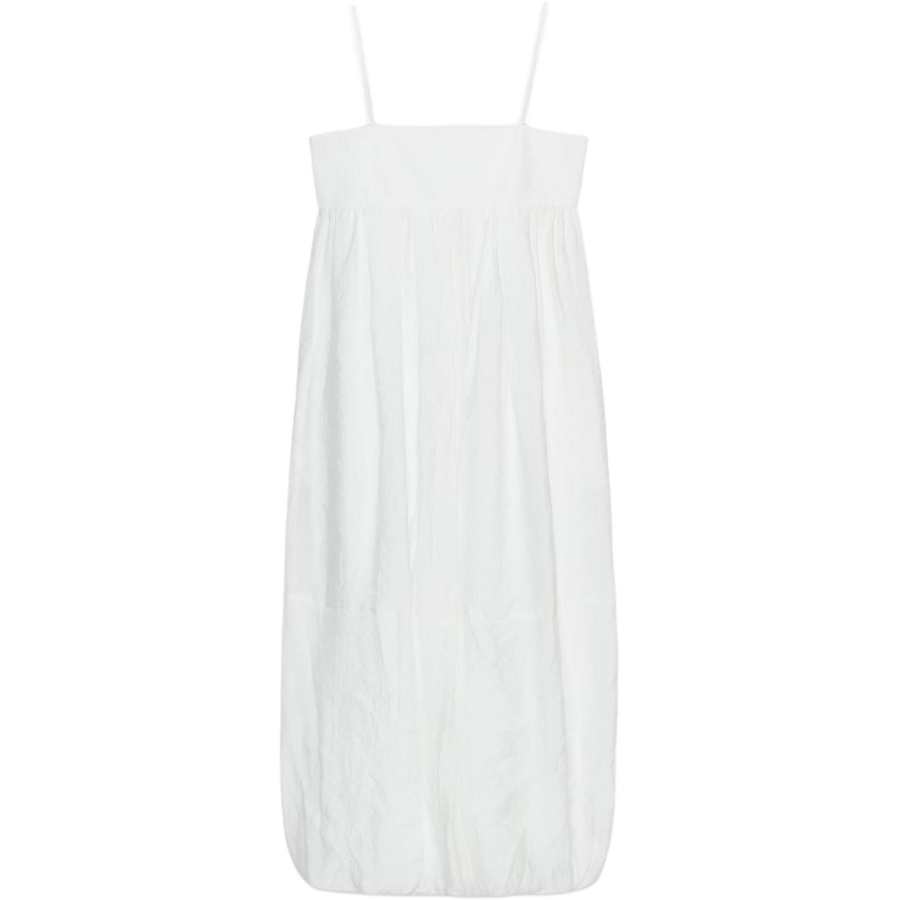 ZARA ZW Slip Dresses Women's White Off The Shoulder Moderate Long Skirt