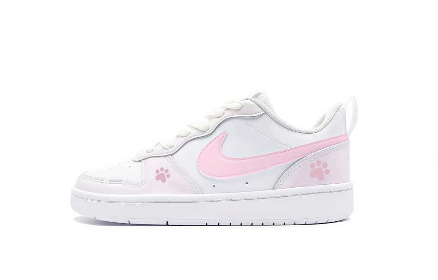 Nike Nike Court Leather Cushioning Lightweight Breathable Slip Resistant Low top Skateboard Shoes Women's Light Pink