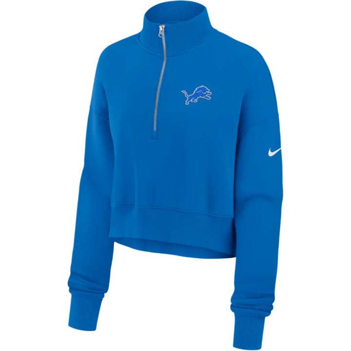 Nike Nike Detroit Lions Phoenix Women's Nike Nfl Cropped 1/4-Zip Crew