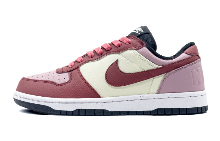 Nike Nike Big LOW Raspberry Leather Abrasion Resistant Slip Resistant Low top Skateboard Shoes Men's Purple Pink