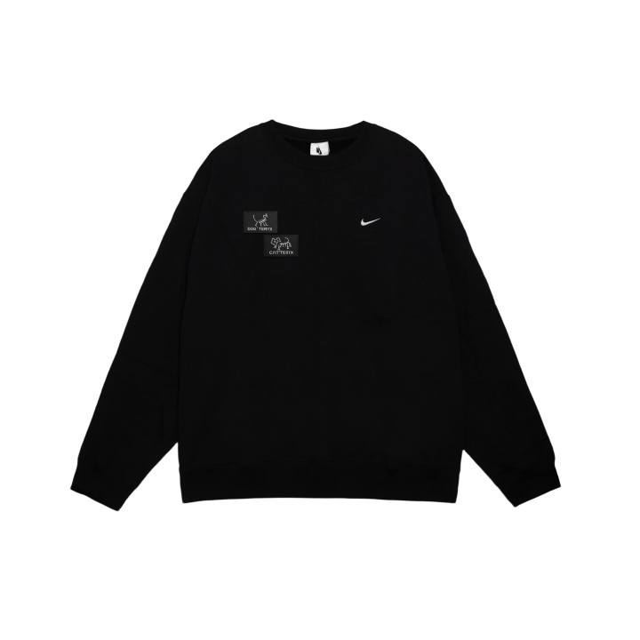 Nike Nike Solo Swoosh Chang'an Nighttime Ming YMK Fabric Patches Solid Color Pullover Fleece Lined Sweatshirt Men's