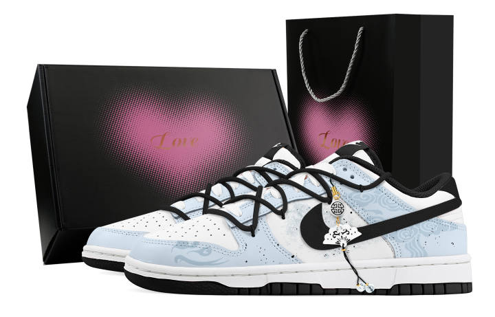 Nike Nike Dunk Buddha Dust 1 Heart Box Synthetic Leather Abrasion Resistant Slip Resistant Low top Skateboard Shoes Unisex
