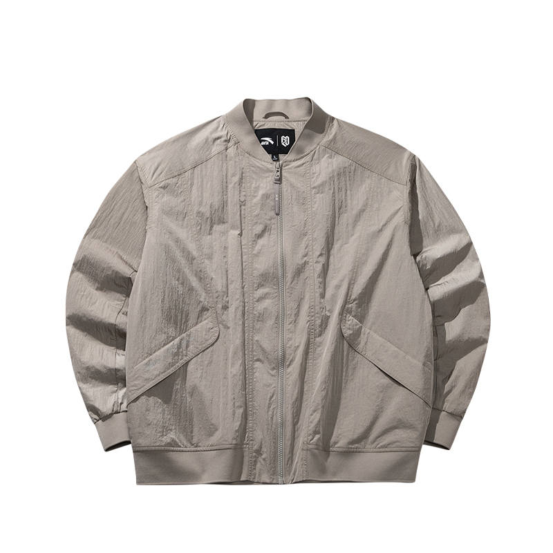 ANTA Jackets Unisex Cool Gray Green Baseball Collar Moderate Other